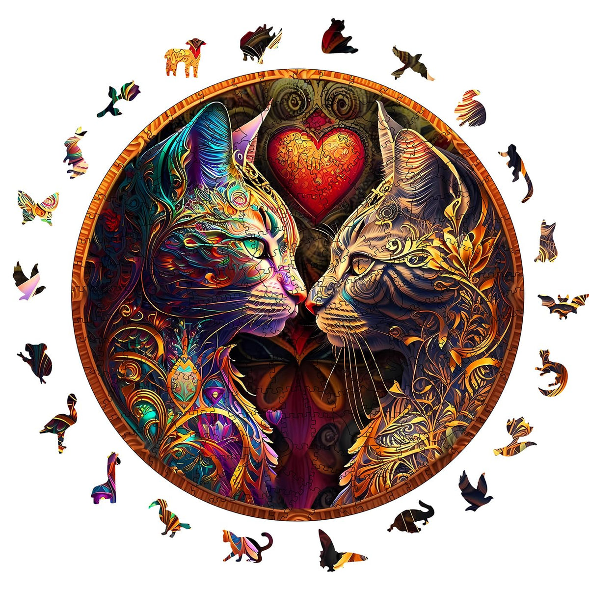 Wooden Puzzle for Adults 200 Piece Irregular Animal Shaped Wooden Jigsaw Puzzles Unique Puzzles for Adults Creative Gift for Teenagers and Adults