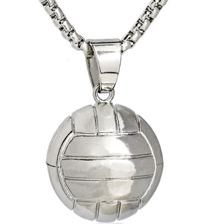 Basketball Pendant Stainless Steel Necklace Jewelry