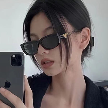 Triangular Leg Hollow Frame Sunglasses - Trendy Style