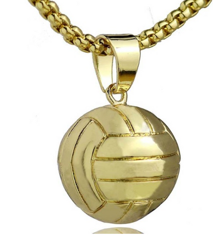 Basketball Pendant Stainless Steel Necklace Jewelry