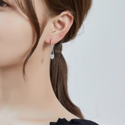 S925 Silver Stud Earrings with Crystal for Women