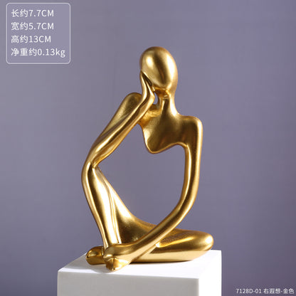 Creative Resin Figurine – Abstract Thinking Art Sculpture