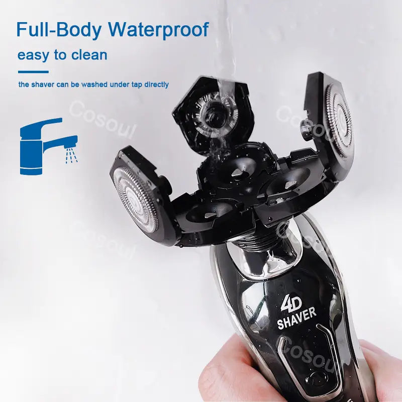 Men's USB Rechargeable Wet/Dry Electric Shaver Kit