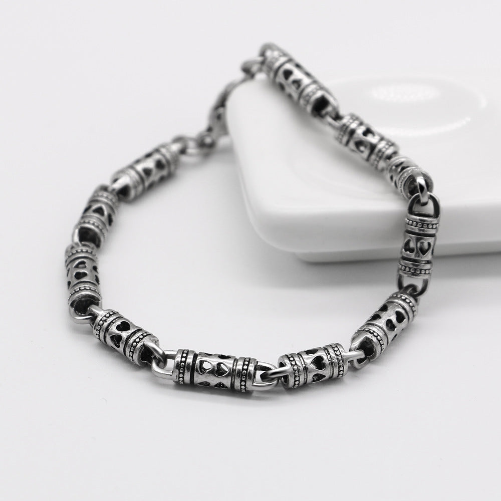Antique Hollow Thai Silver Bracelet for Men