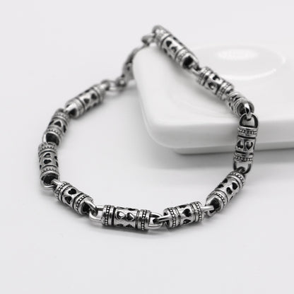 Antique Hollow Thai Silver Bracelet for Men