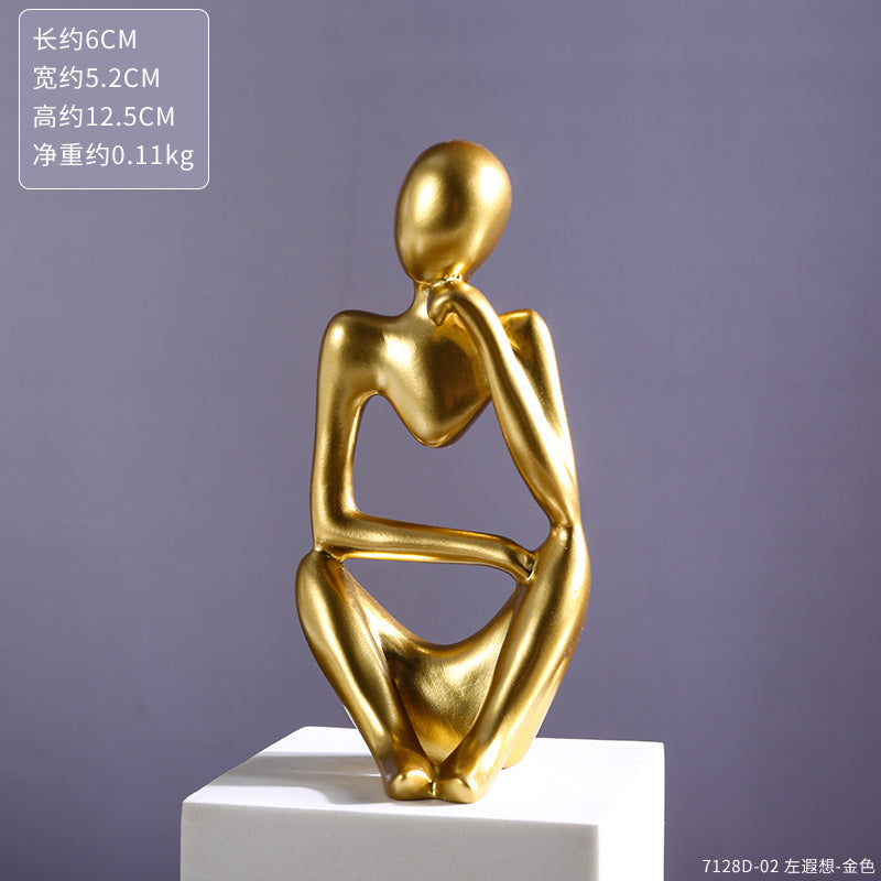 Creative Resin Figurine – Abstract Thinking Art Sculpture