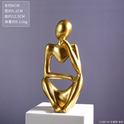 Creative Resin Figurine – Abstract Thinking Art Sculpture