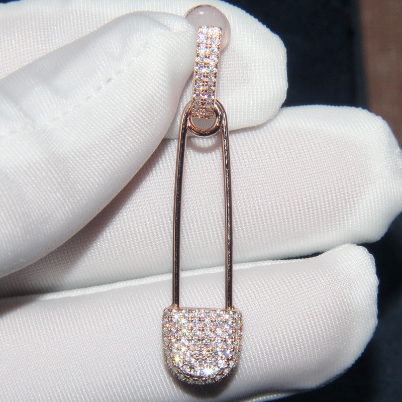 S925 Silver Stud Earrings with Crystal for Women