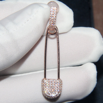 S925 Silver Stud Earrings with Crystal for Women