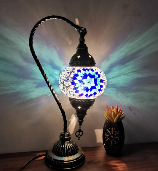 Creative LED Table Lamp with Vintage Glass Design