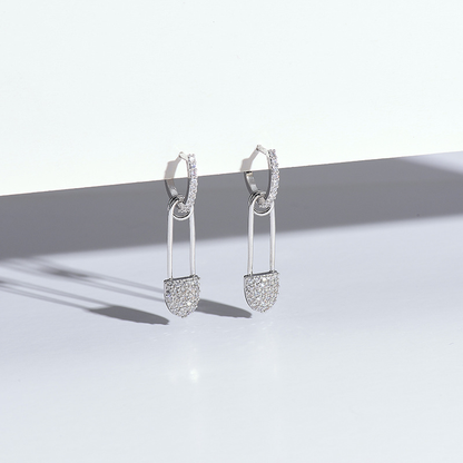 S925 Silver Stud Earrings with Crystal for Women
