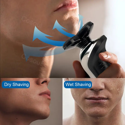 Men's USB Rechargeable Wet/Dry Electric Shaver Kit