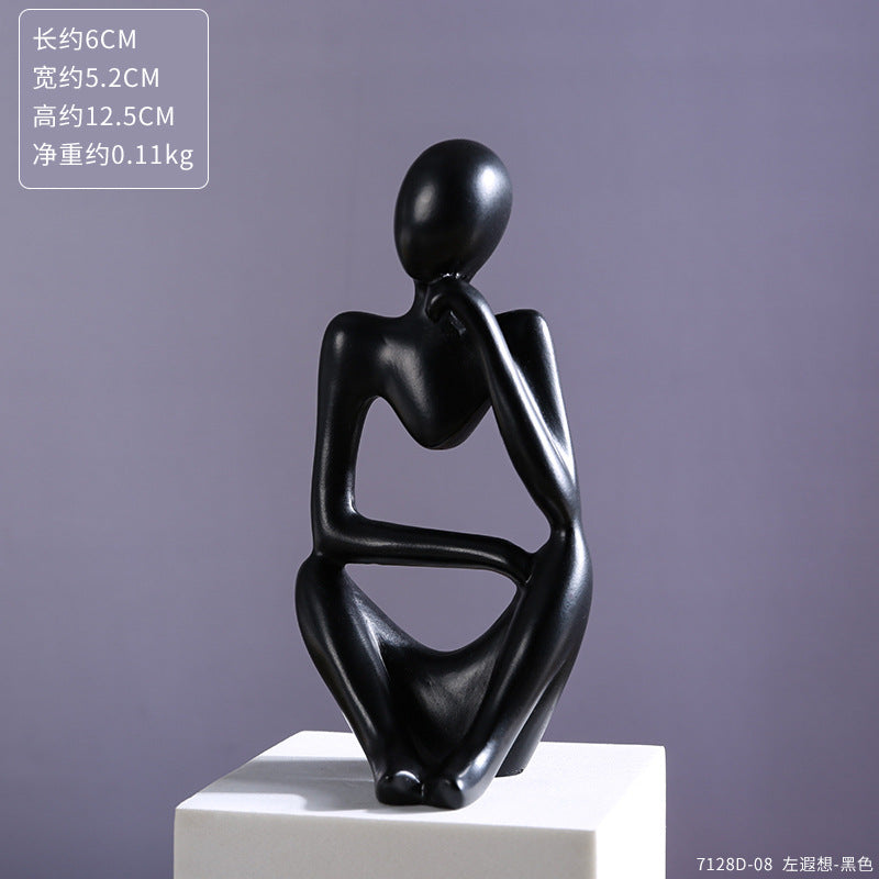 Creative Resin Figurine – Abstract Thinking Art Sculpture