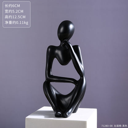 Creative Resin Figurine – Abstract Thinking Art Sculpture