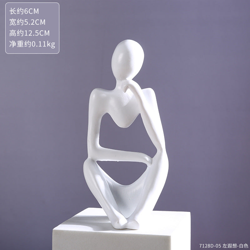 Creative Resin Figurine – Abstract Thinking Art Sculpture