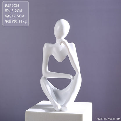 Creative Resin Figurine – Abstract Thinking Art Sculpture