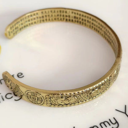 Vintage Thai Silver Wealth Pixiu Coin Bracelet for Men/Women