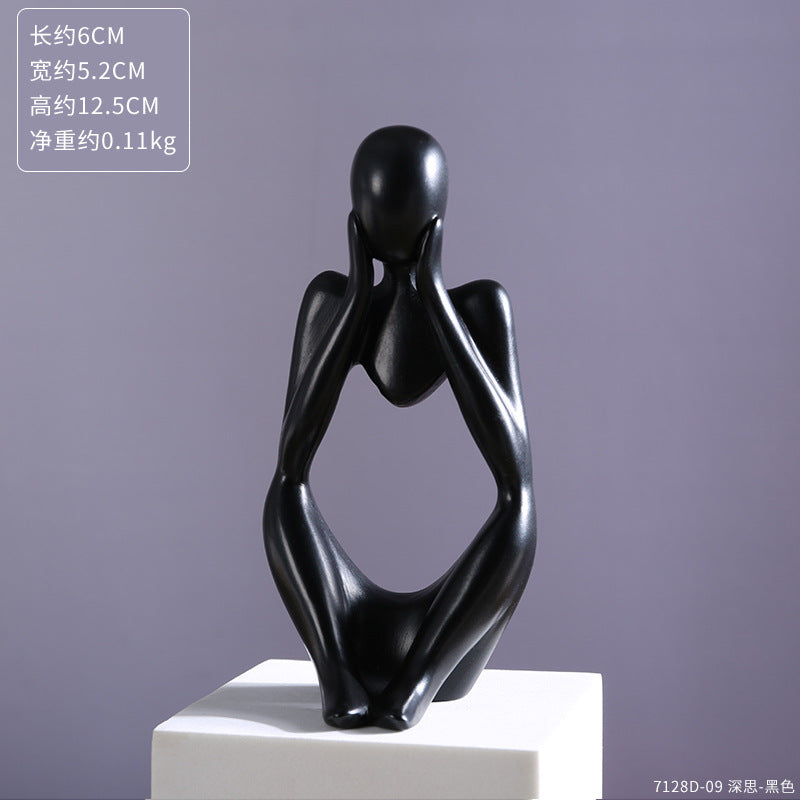 Creative Resin Figurine – Abstract Thinking Art Sculpture