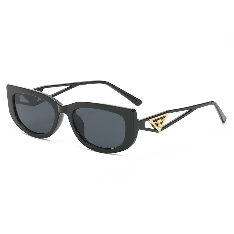 Triangular Leg Hollow Frame Sunglasses - Trendy Style