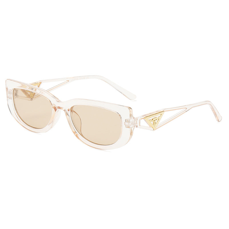 Triangular Leg Hollow Frame Sunglasses - Trendy Style