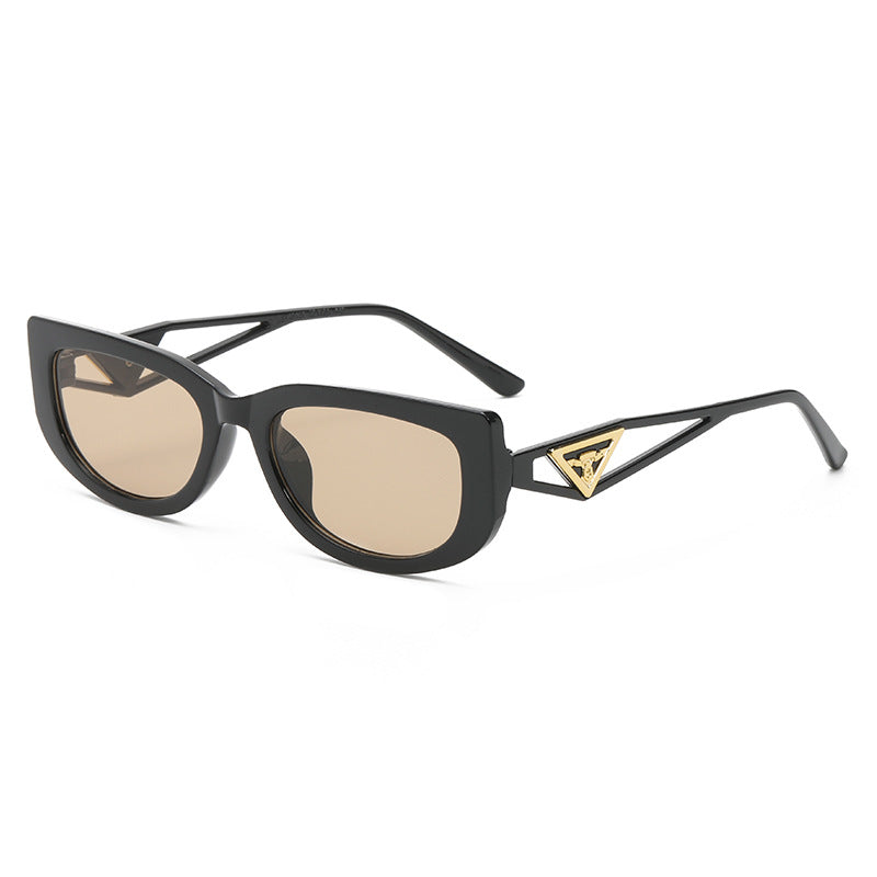 Triangular Leg Hollow Frame Sunglasses - Trendy Style