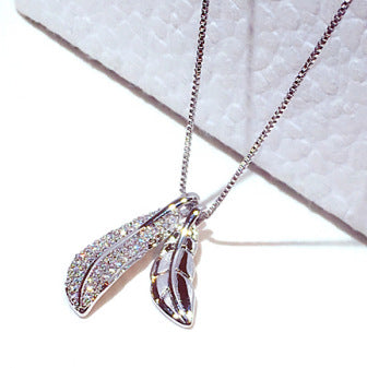 Fashionable Korean Style Leaf Pendant Choker Necklace
