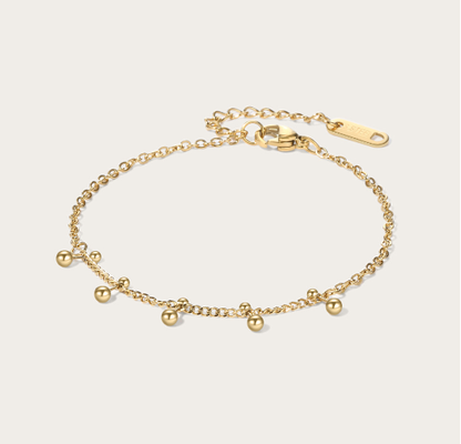 Retro Natural Stone Beaded Titanium Steel Bracelet | Unisex Fashion Accessory