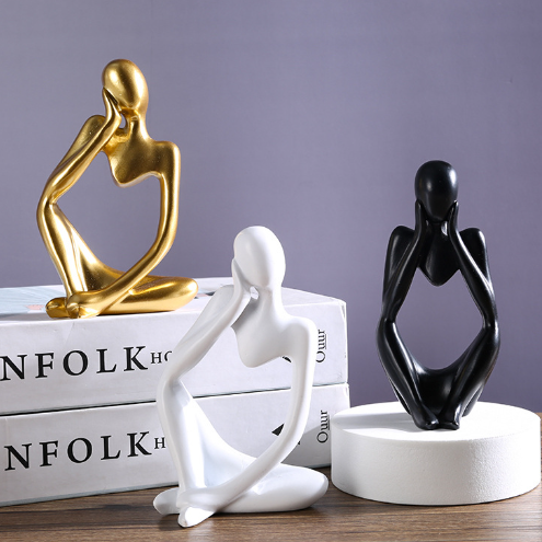 Creative Resin Figurine – Abstract Thinking Art Sculpture