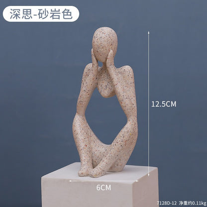 Creative Resin Figurine – Abstract Thinking Art Sculpture