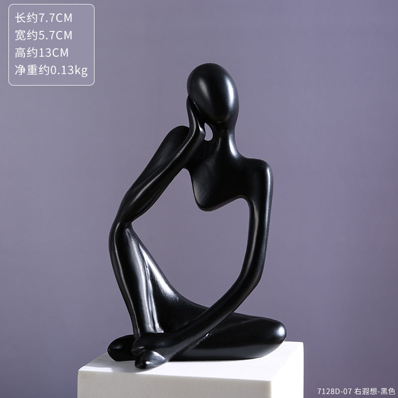 Creative Resin Figurine – Abstract Thinking Art Sculpture