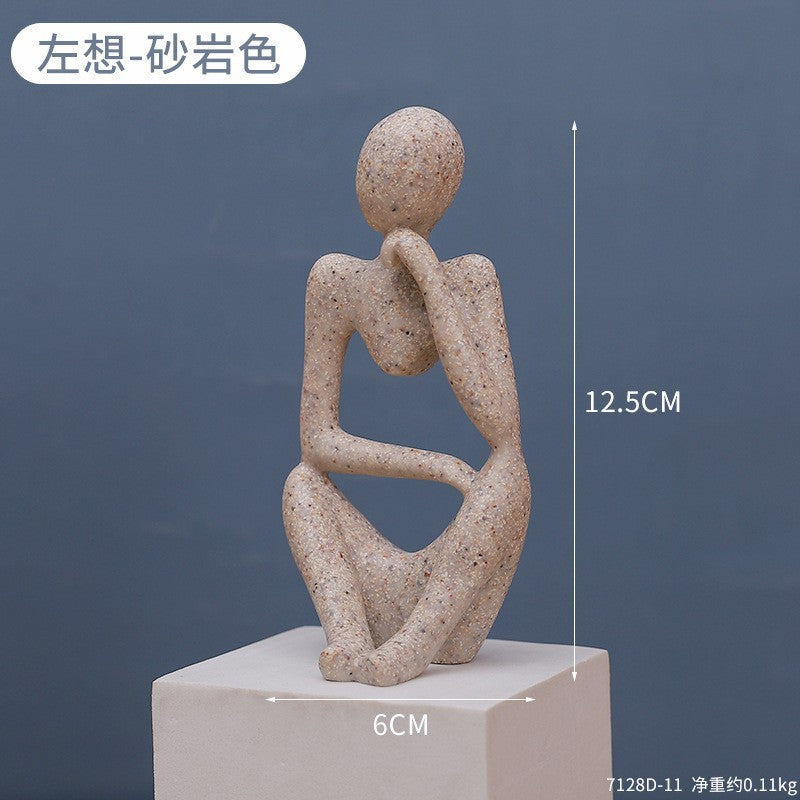 Creative Resin Figurine – Abstract Thinking Art Sculpture