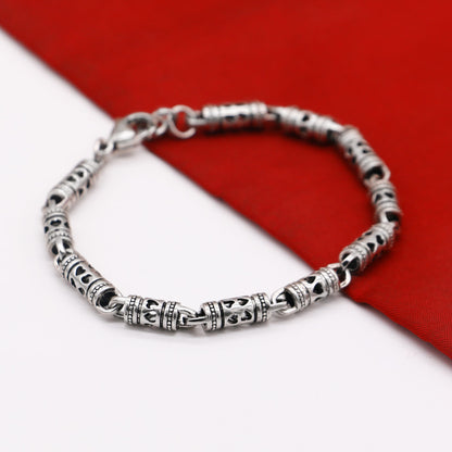 Antique Hollow Thai Silver Bracelet for Men