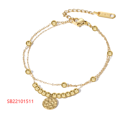 Retro Natural Stone Beaded Titanium Steel Bracelet | Unisex Fashion Accessory