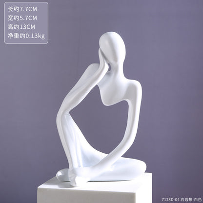 Creative Resin Figurine – Abstract Thinking Art Sculpture