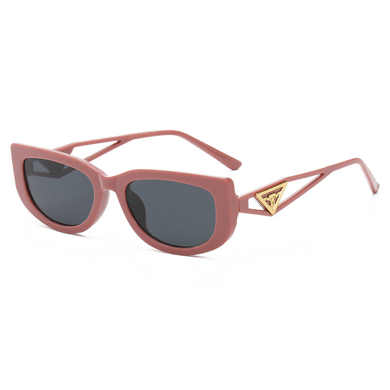 Triangular Leg Hollow Frame Sunglasses - Trendy Style