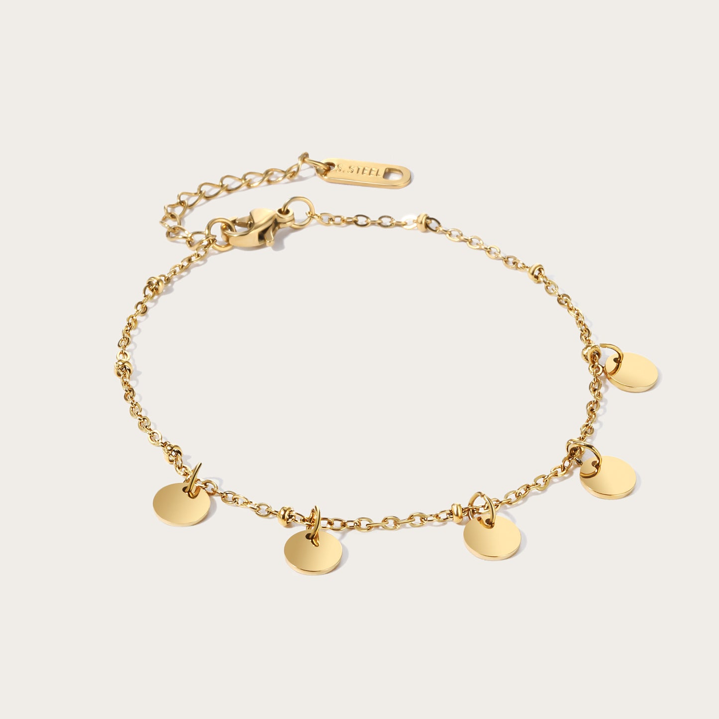Retro Natural Stone Beaded Titanium Steel Bracelet | Unisex Fashion Accessory