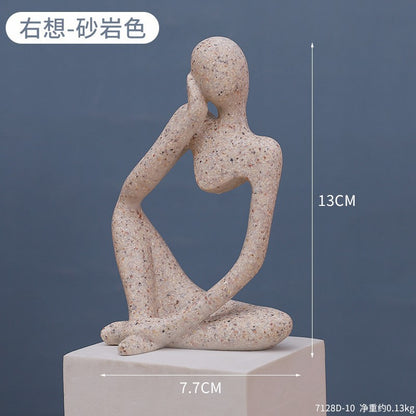 Creative Resin Figurine – Abstract Thinking Art Sculpture