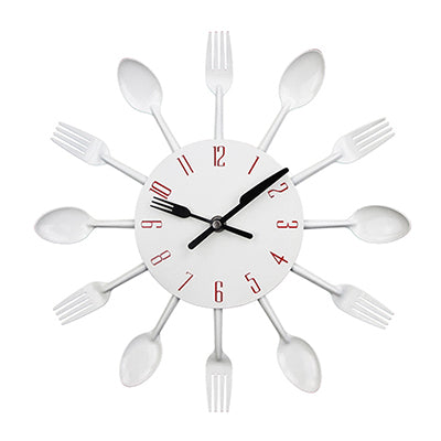 Creative Fork and Knife Wall Clock for Kitchen Decor